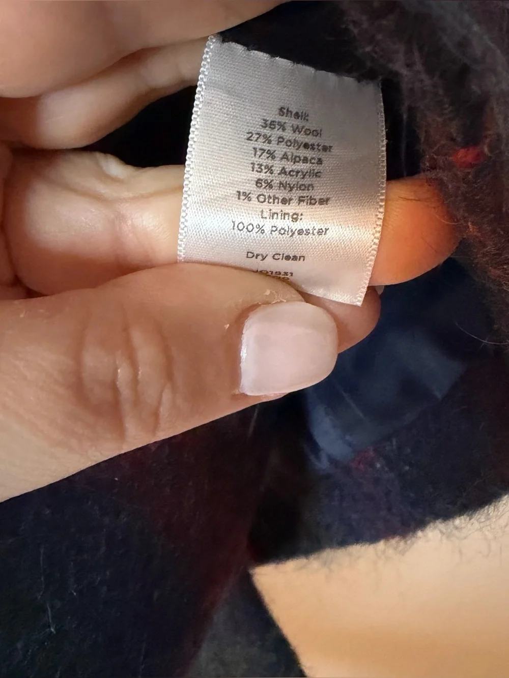 Talbots Plaid Toggle Wool Jacket - Navy & Red 2P